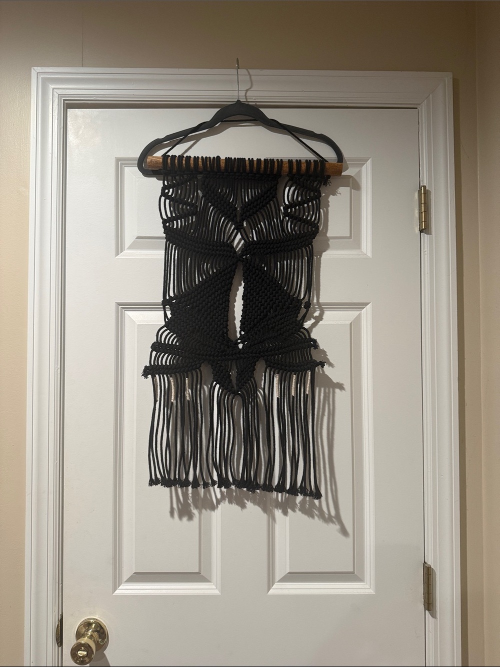 Black Macramé Wall Hanging Boho